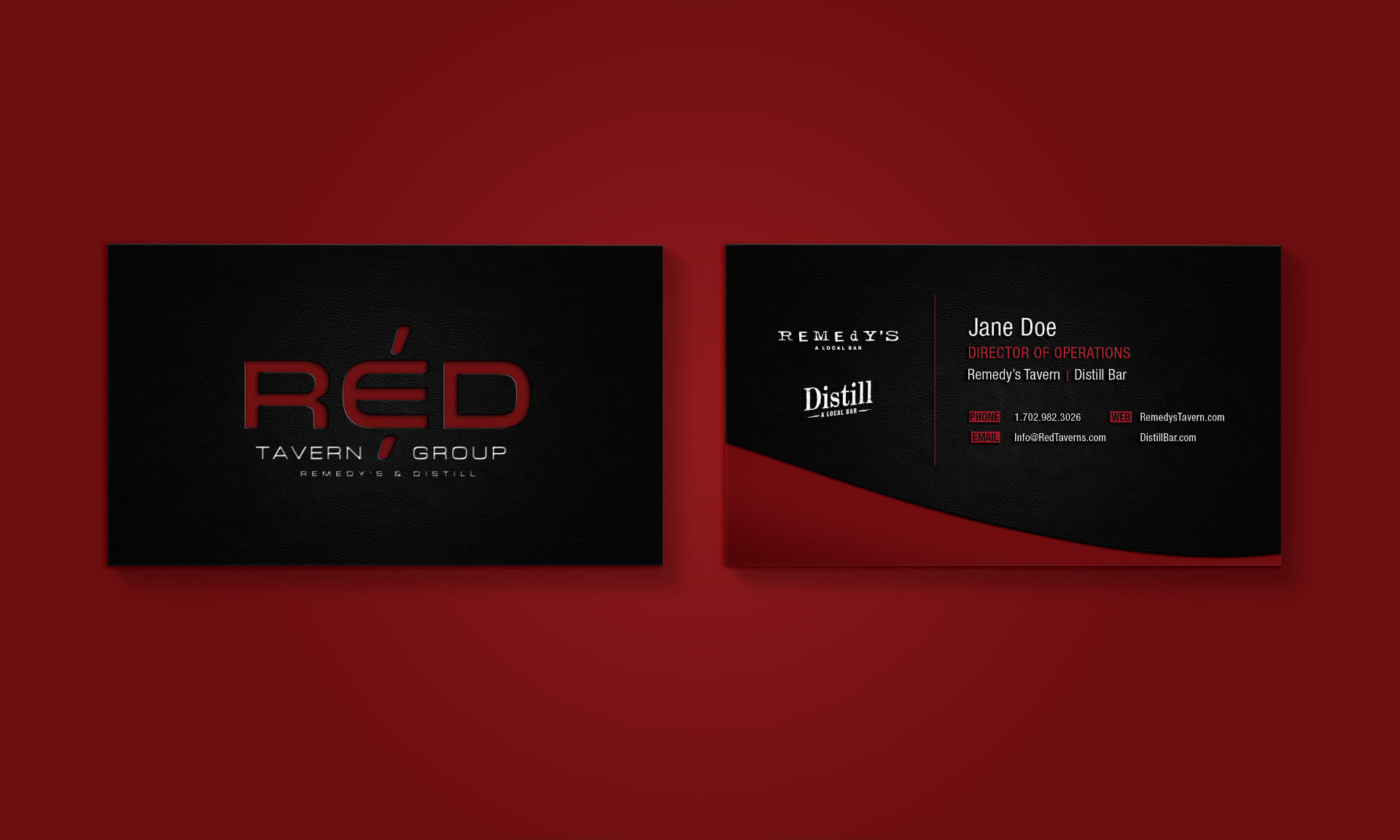 R&D Tavern Group business cards